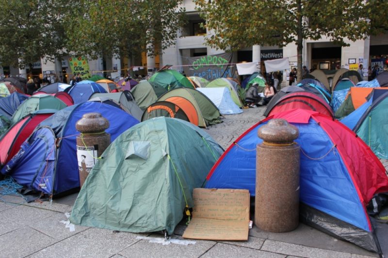 A gallery of photographs taken by Andrew Hill Early November 2011 outside St Paul's and at Finsbury Circus